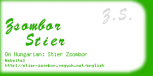 zsombor stier business card